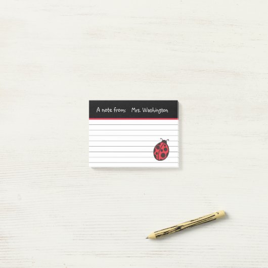 Ladybug Post it Notes Gift (Op bureau)