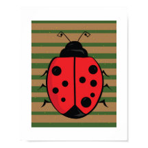 Ladybug Poster Print voor Kids Room