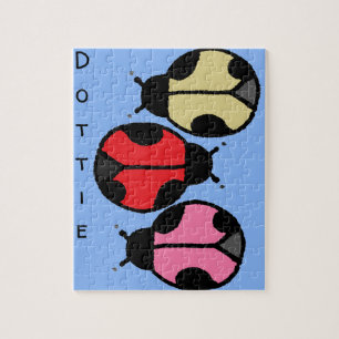Ladybug Puzzle met aangepaste tekst Legpuzzel