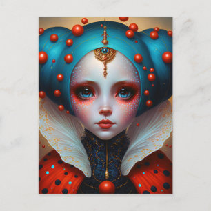 Ladybug Queen Cute Fantasy Art Briefkaart