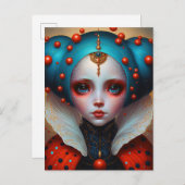 Ladybug Queen Cute Fantasy Art Briefkaart (Voorkant / Achterkant)