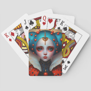 Ladybug Queen Cute Fantasy Art Pokerkaarten