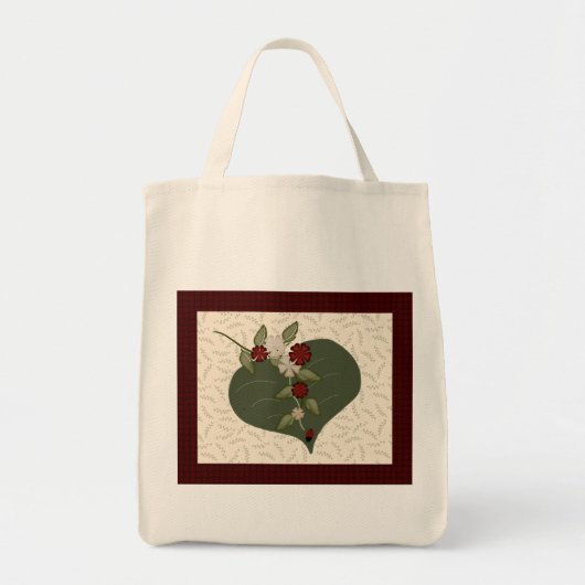 Ladybug Quilt Square Canvas tas (Voorkant)