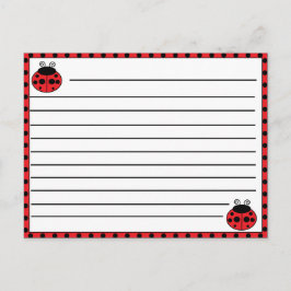 Ladybug Recipe Card Briefkaart