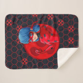 Ladybug Red Badge Sherpa Deken (Voorkant (horizontaal))