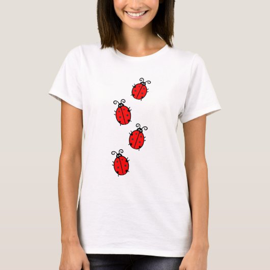 Ladybug Red Black T-shirt (Voorkant)