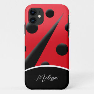 Ladybug Red en Black Modern Ladybugs iPhone 11 Hoesje