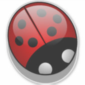 Ladybug, Red Ladybug, Cute Ladybug, Lady Beetle Sticker (Voorkant)