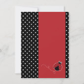Ladybug Red Polka Dot souhaite une carte Baby show (Dos)