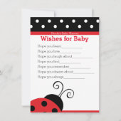 Ladybug Red Polka Dot souhaite une carte Baby show (Devant)