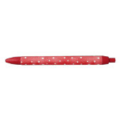 Ladybug Red White Dots Birthday Zwarte Inkt Pen (Voorkant)