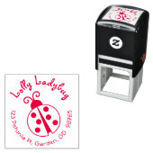 Ladybug retouradres stempel rond zelfinkt (In situ)