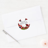 Ladybug retouradres Verjaardag Sticker (Envelop)