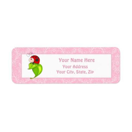 Ladybug Return Address Label (Voorkant)