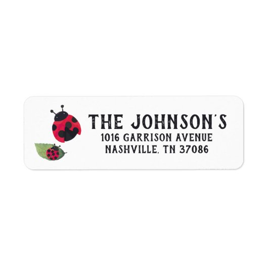 Ladybug Return Address Label (Voorkant)