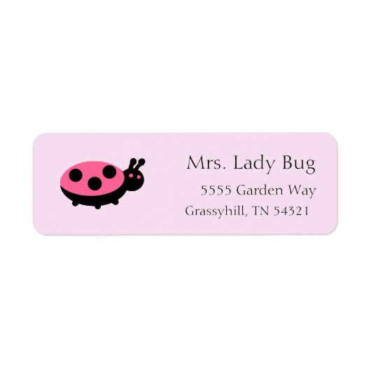 Ladybug Return Address Labels (Voorkant)
