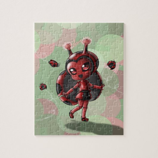 Ladybug Robot Girl Puzzle Legpuzzel (Verticaal)