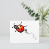 Ladybug Rockstar Briefkaart (Staand voorkant)