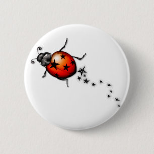 Ladybug Rockstar Ronde Button 5,7 Cm