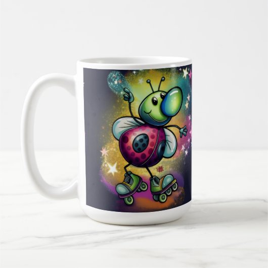 Ladybug Roller Disco Mug Koffiemok (Links)
