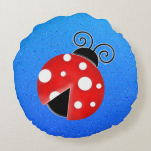 ladybug rond kussen