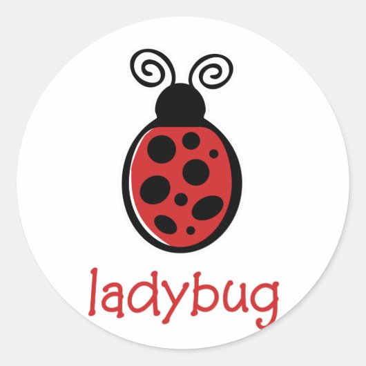 Ladybug Ronde Sticker (Voorkant)