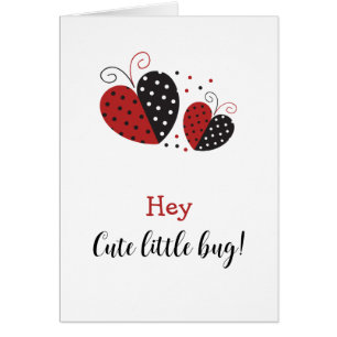 Ladybug rouge et noir mignon coeur Anniversaire