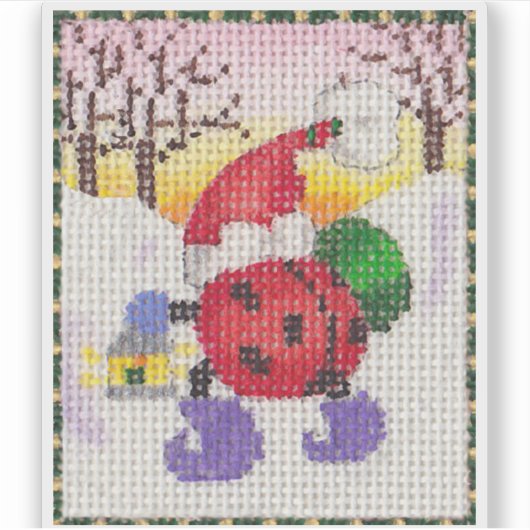 Ladybug Santa Sticker (Voorkant)