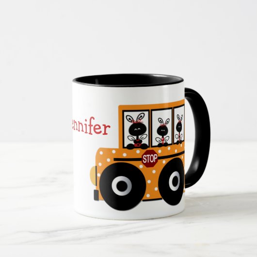 Ladybug School Bus Teacher Mok (Voorkant rechts)