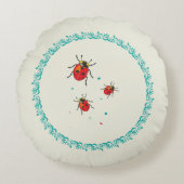 LadyBug Serie - Coussin rond (Devant)