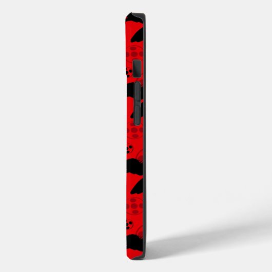 Ladybug Silhouet Rood Patroon Case-Mate iPhone Case (Achterkant / Links)