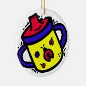 ladybug sippy cup keramisch ornament (Rechts)