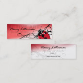 Ladybug Sjabloon profielkaart (rood) Mini Visitekaartje (Voorkant / Achterkant)