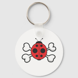 ladybug Skull en Crossbones Sleutelhanger