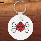 ladybug Skull en Crossbones Sleutelhanger (Voorkant)