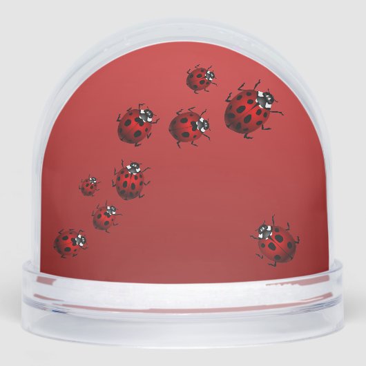 Ladybug Snow Globe Personalized Ladybug Snow Globe Sneeuwbol (Voorkant)