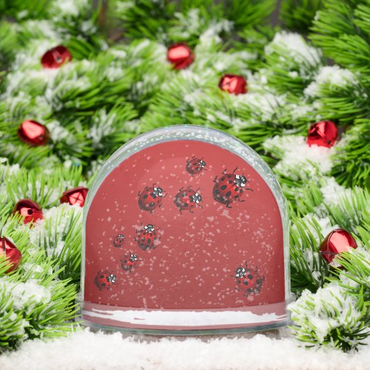 Ladybug Snow Globe Personalized Ladybug Snow Globe Sneeuwbol (Kerstmis)