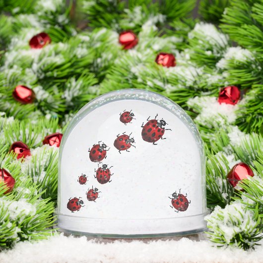 Ladybug Snow Globe Personalized Ladybug Snow Globe Sneeuwbol (Kerstmis)