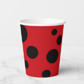 Ladybug Spots Party Papieren Bekers (Achterkant)