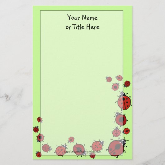 Ladybug Stationery Briefpapier (Voorkant)