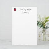 Ladybug Stationery Briefpapier (Staand voorkant)