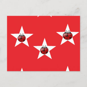 Ladybug sterren briefkaart