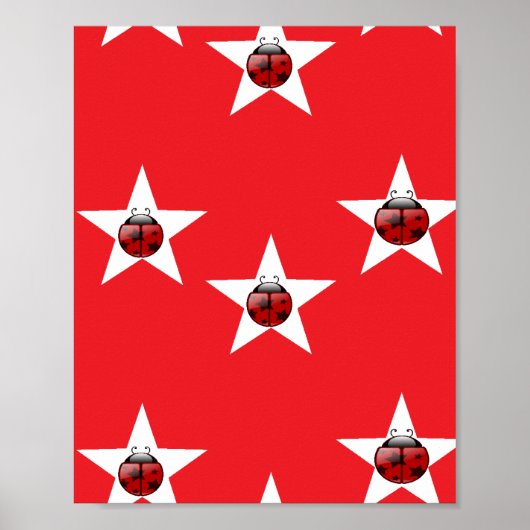 Ladybug sterren poster (Voorkant)