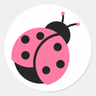 Ladybug-Stickers/envelopsluitingen Ronde Sticker