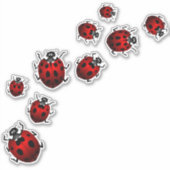 Ladybug Stickers Gepersonaliseerd Ladybird Decal S (Voorkant)