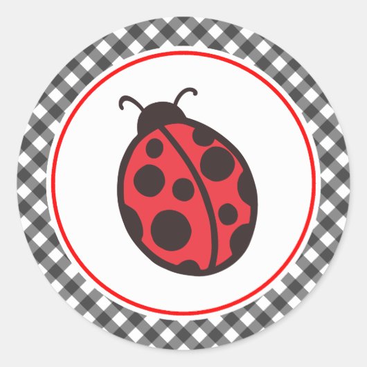 Ladybug-Stickers Ronde Sticker (Voorkant)