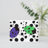 Ladybug-Stippen Briefkaart (Staand voorkant)