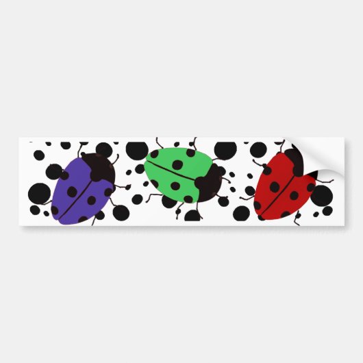 Ladybug-Stippen Bumpersticker (Voorkant)