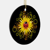 Ladybug Sunflower Ornament (Rechts)