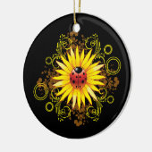 Ladybug Sunflower Ornament (Links)
